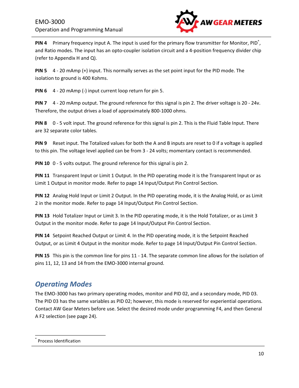 Operating modes, Emo‐3000 | AW Gear Meters EMO-3000 User Manual | Page 11 / 68