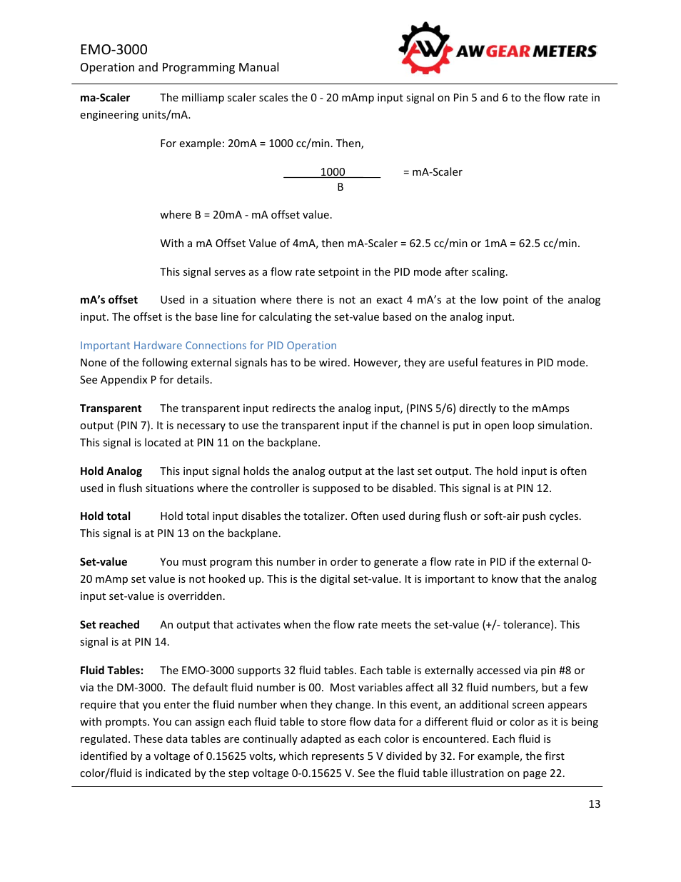 Emo‐3000 | AW Gear Meters EMO-3000 User Manual | Page 14 / 68