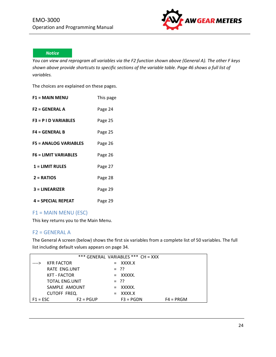 Emo‐3000 | AW Gear Meters EMO-3000 User Manual | Page 25 / 68