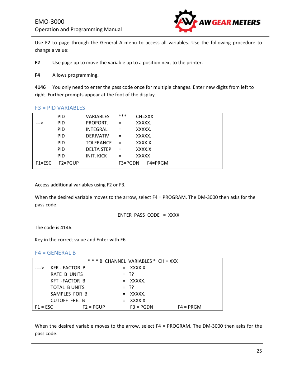 Emo‐3000 | AW Gear Meters EMO-3000 User Manual | Page 26 / 68
