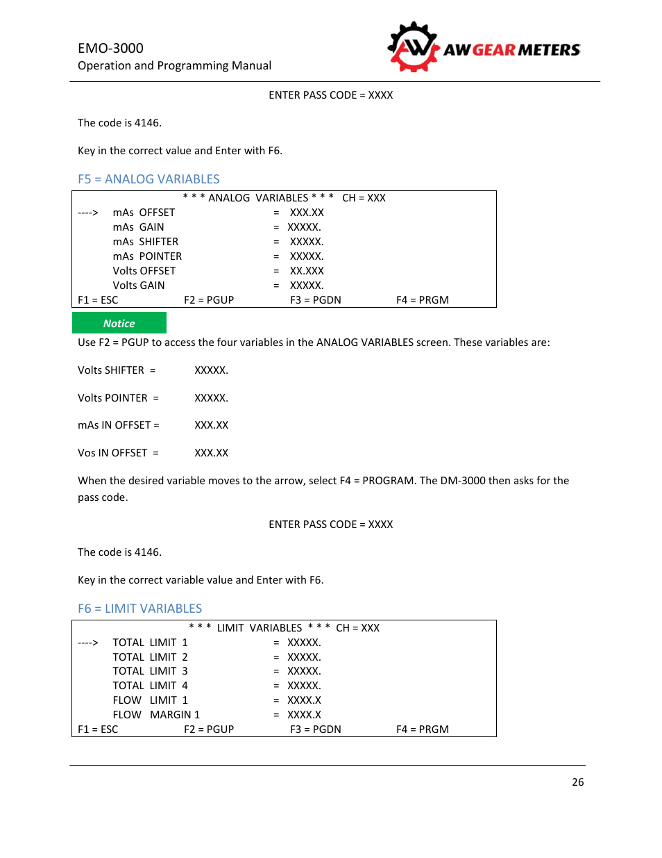 Emo‐3000 | AW Gear Meters EMO-3000 User Manual | Page 27 / 68