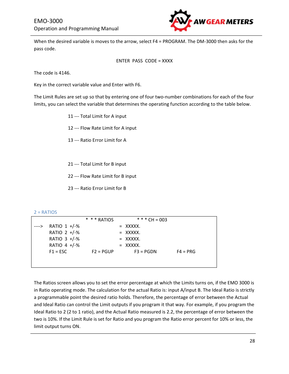 Emo‐3000 | AW Gear Meters EMO-3000 User Manual | Page 29 / 68