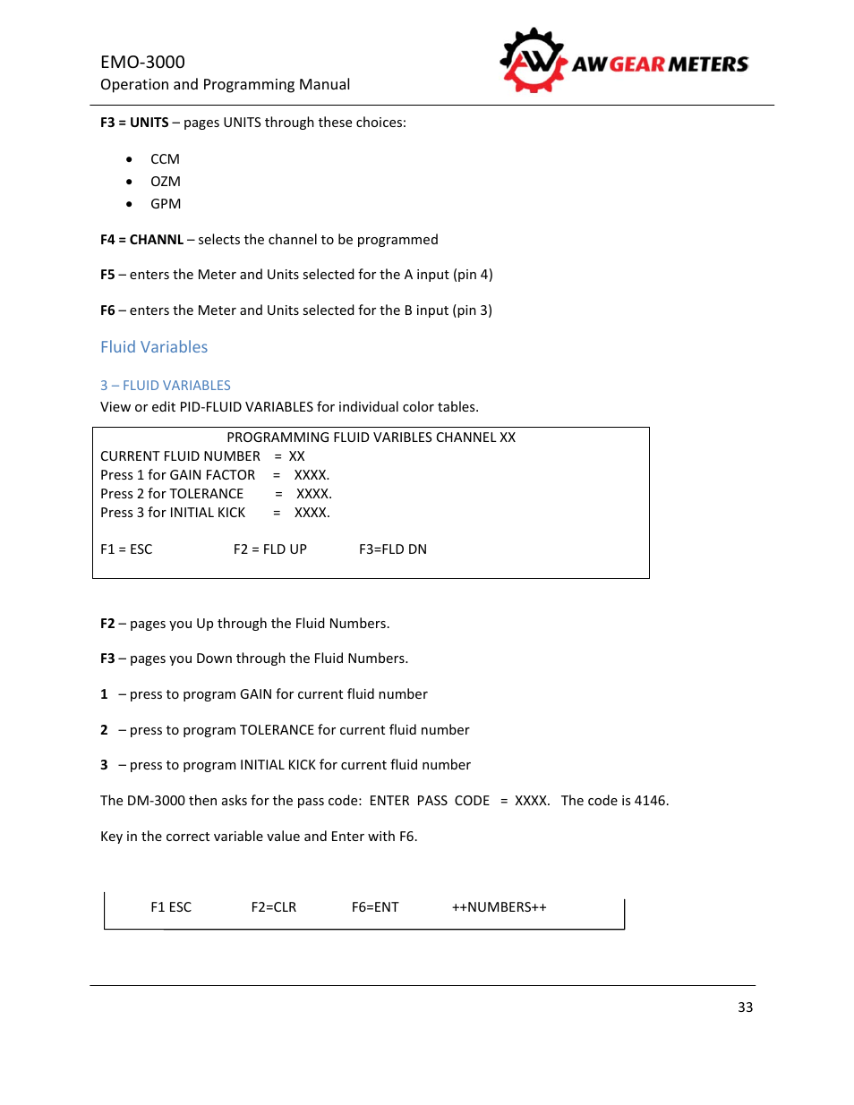 Emo‐3000 | AW Gear Meters EMO-3000 User Manual | Page 34 / 68