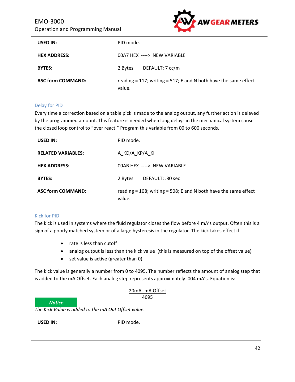 Emo‐3000 | AW Gear Meters EMO-3000 User Manual | Page 43 / 68