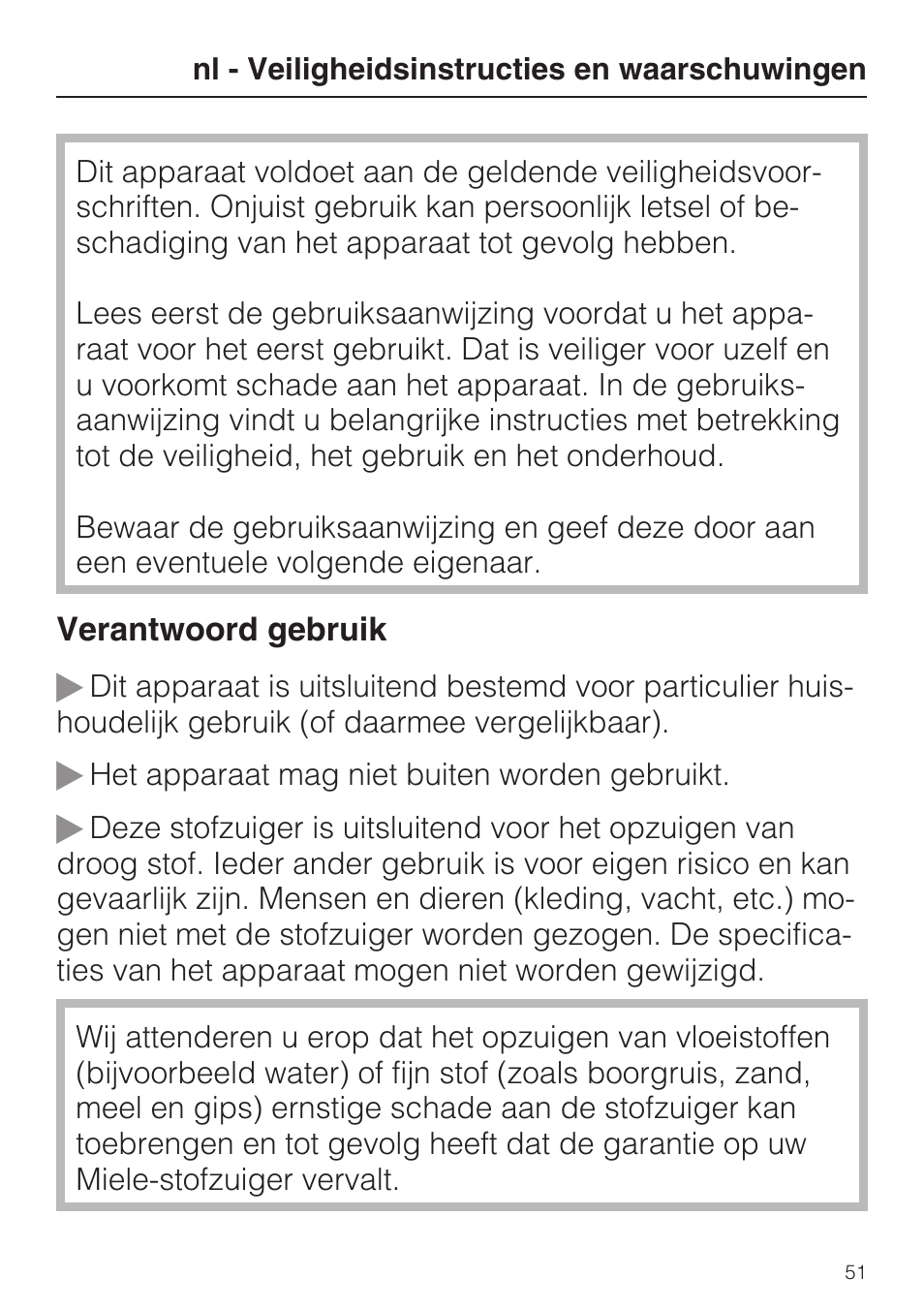 Miele HS12 User Manual | Page 51 / 88