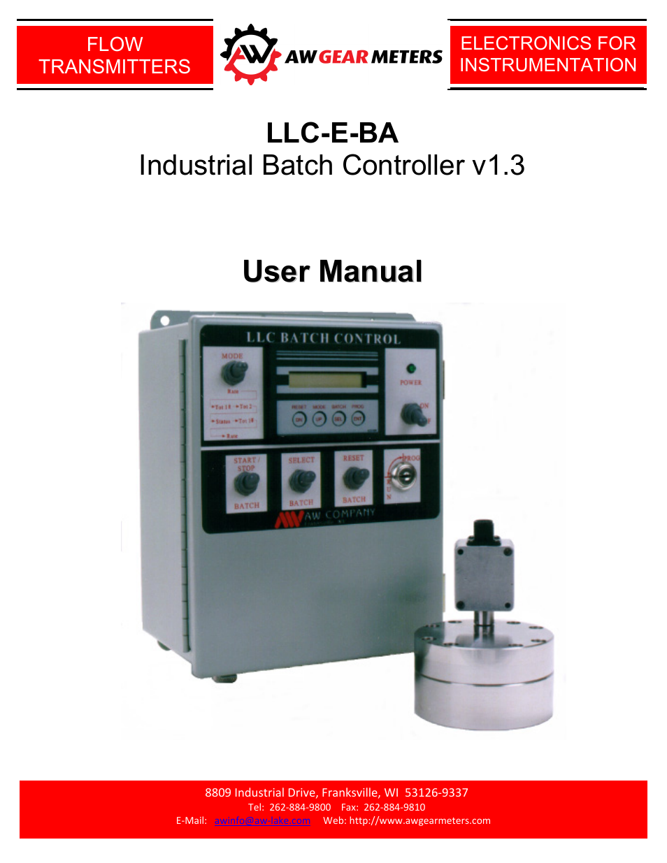 AW Gear Meters LLC-E-BA User Manual | 19 pages