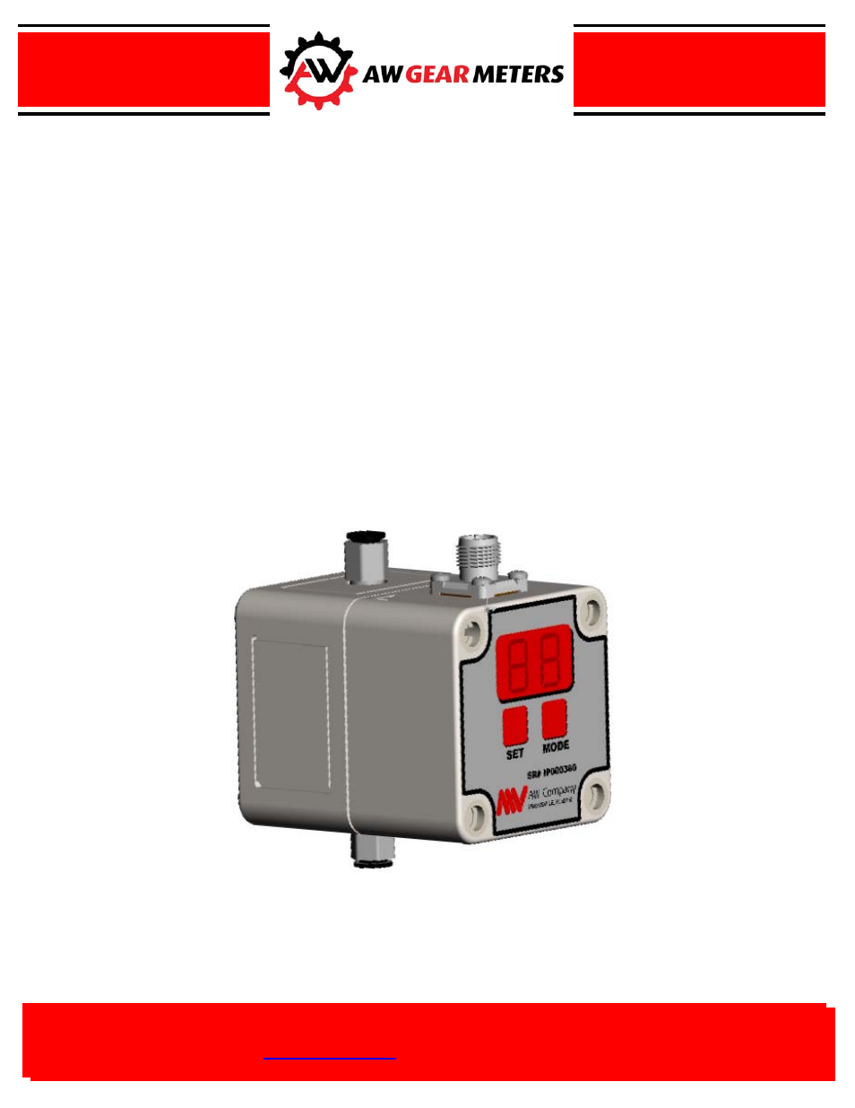 AW Gear Meters DSV-100 User Manual | 7 pages