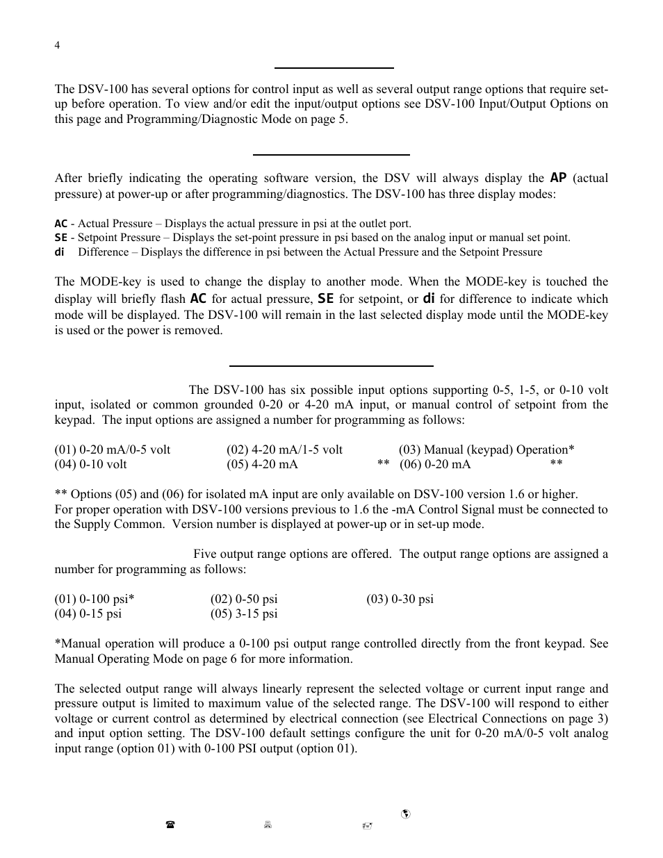 AW Gear Meters DSV-100 User Manual | Page 5 / 7