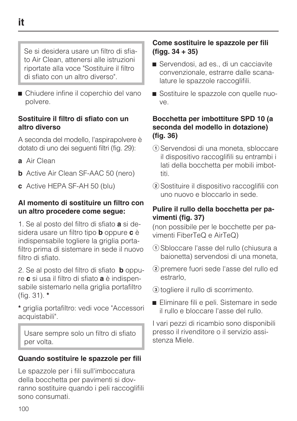 Miele HS14 User Manual | Page 100 / 112