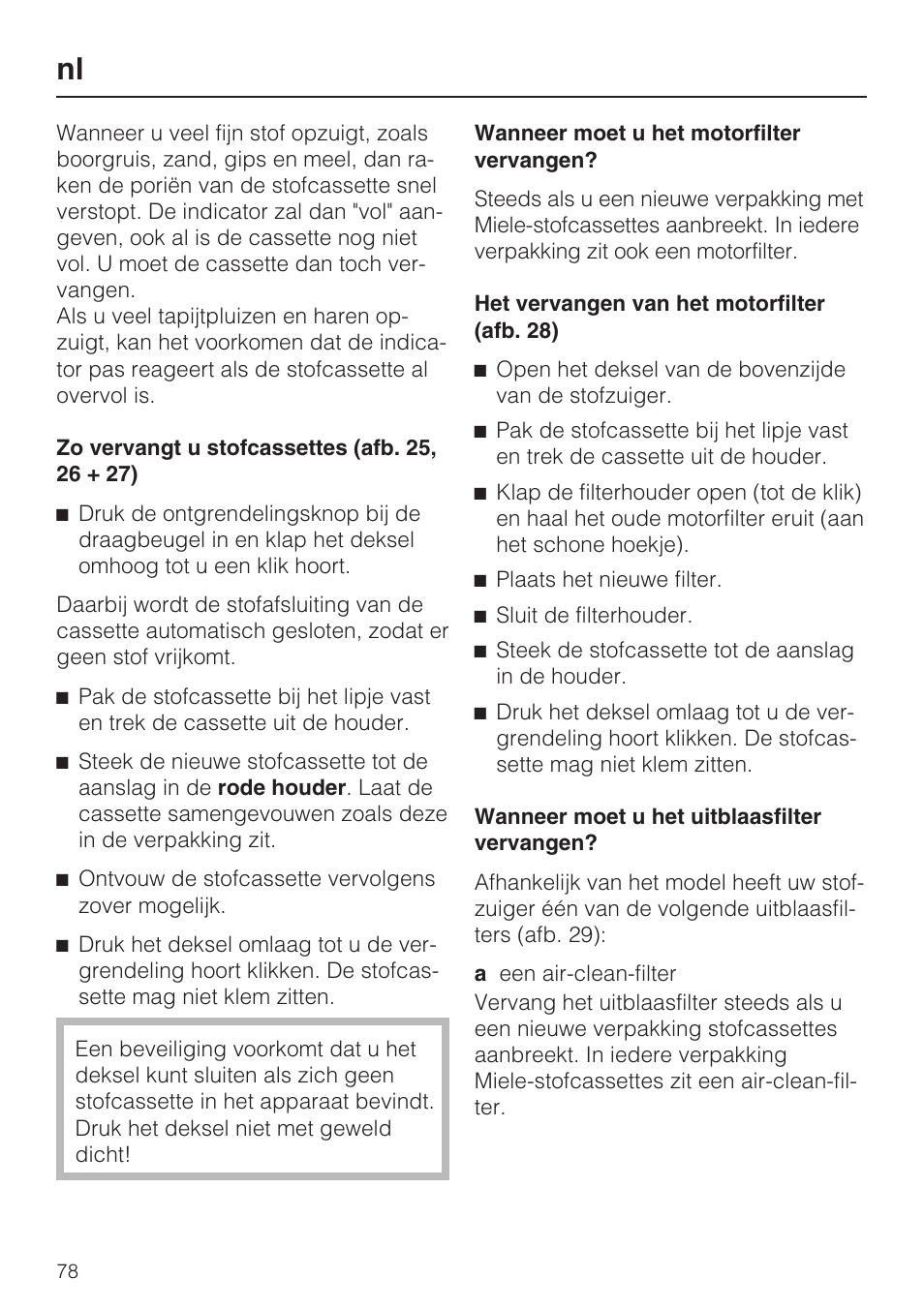 Miele HS14 User Manual | Page 78 / 112