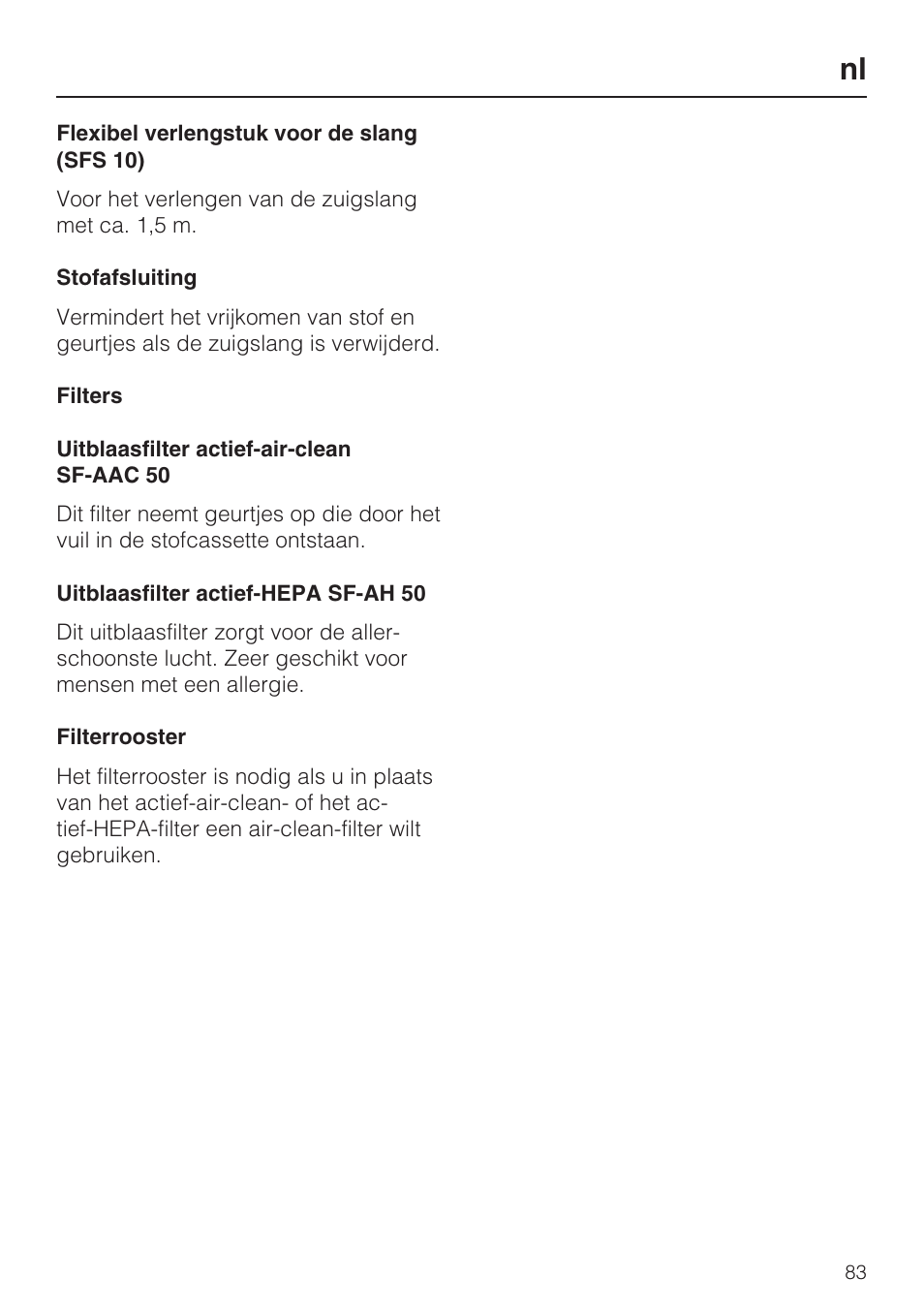 Miele HS14 User Manual | Page 83 / 112