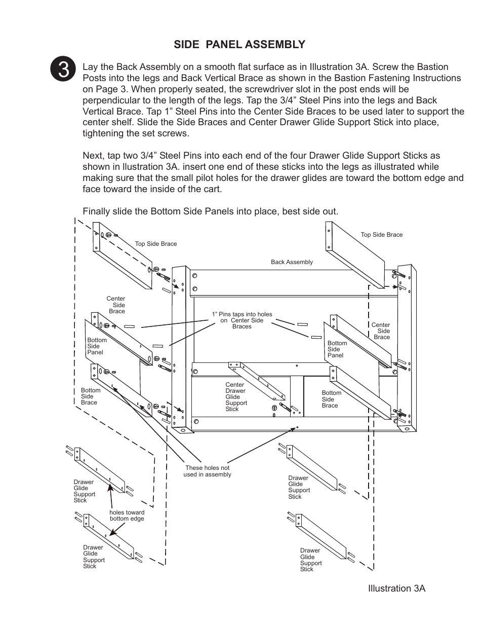 Side panel assembly, Illustration 3a | Catskill Craftsmen 1426 User Manual | Page 6 / 13