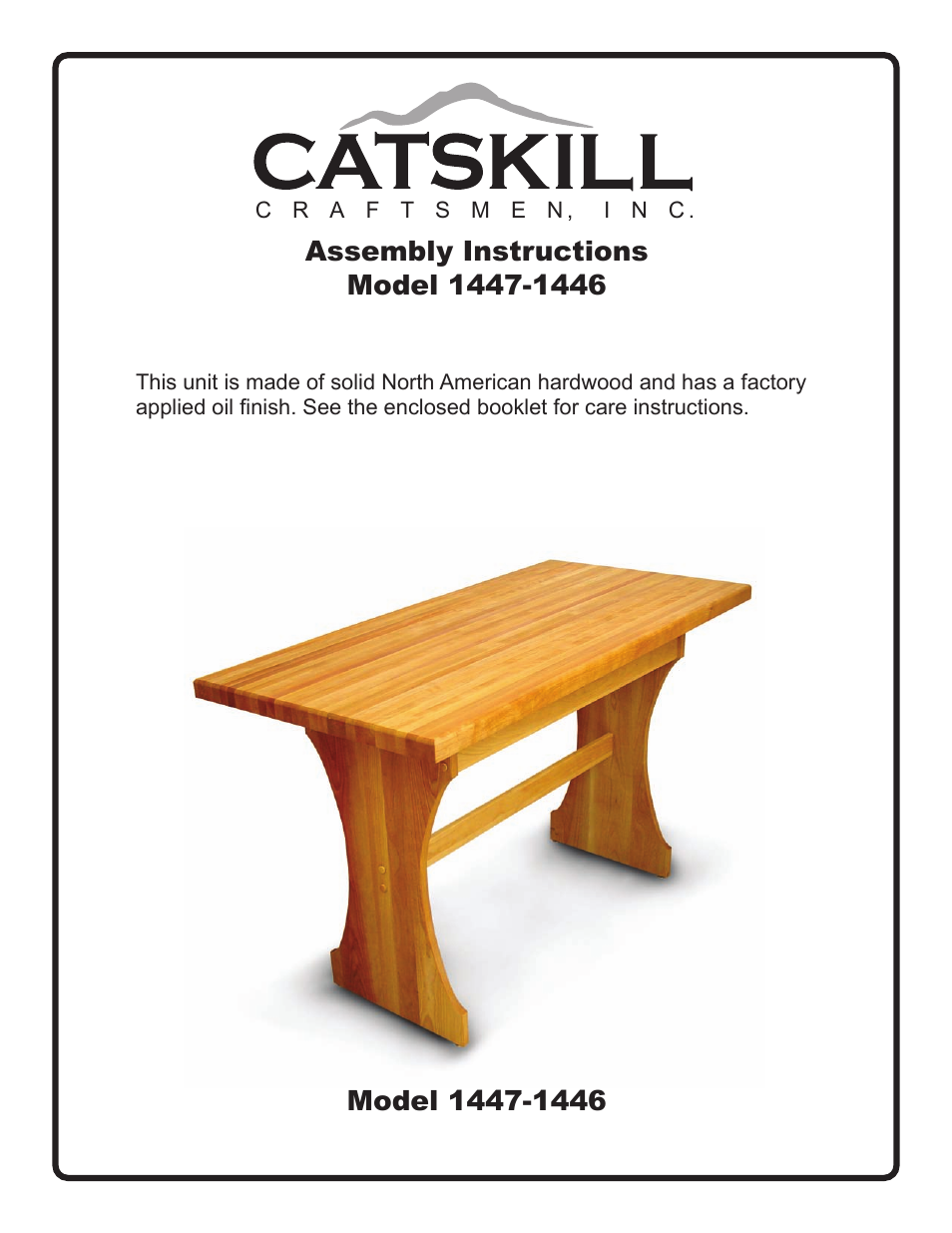 Catskill Craftsmen 1446 User Manual | 5 pages