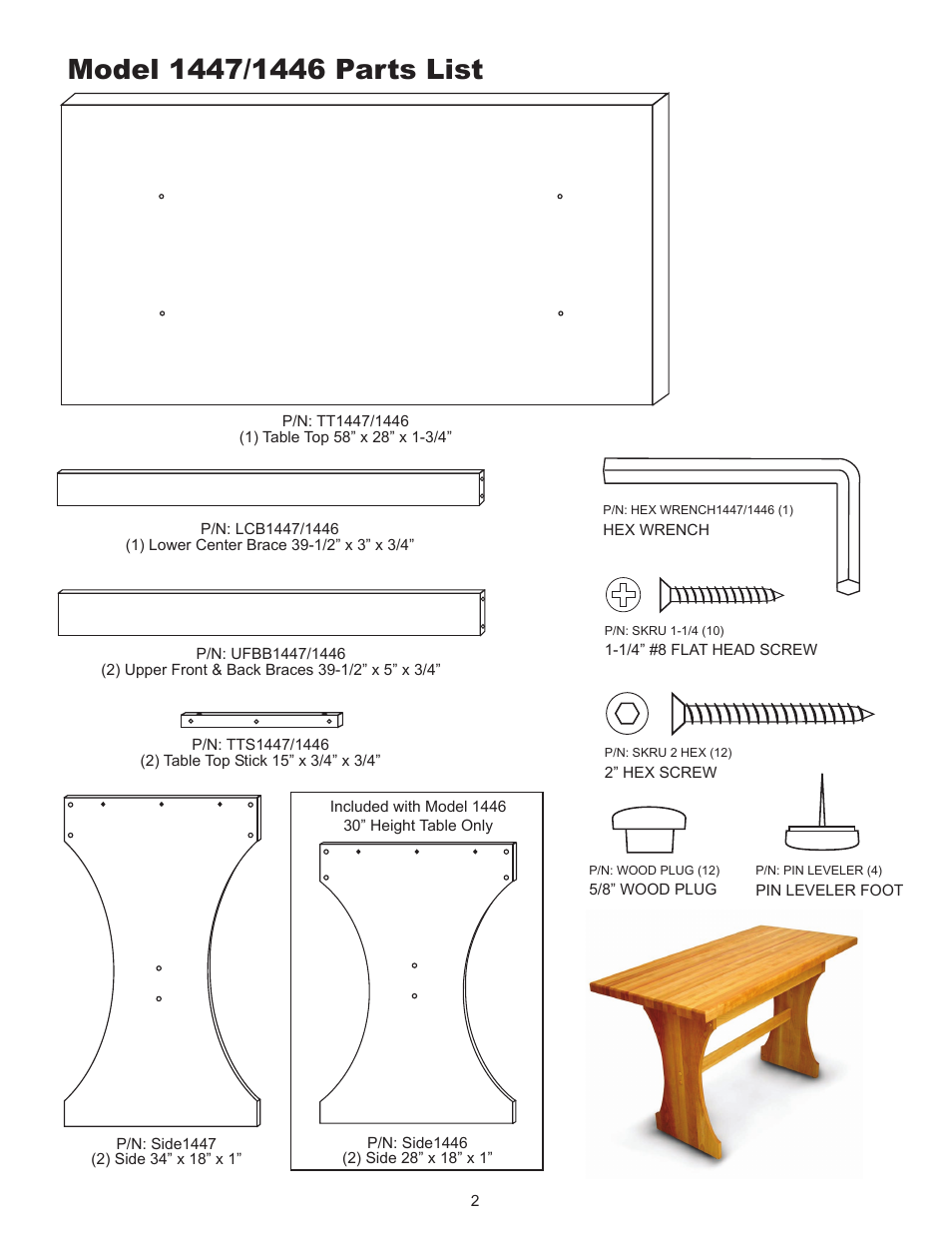 Catskill Craftsmen 1446 User Manual | Page 2 / 5