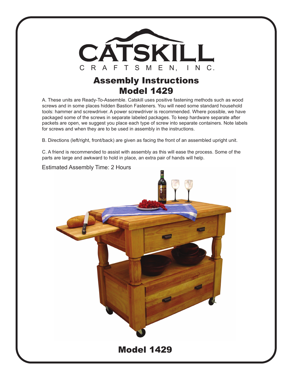 Catskill Craftsmen 1429 User Manual | 14 pages