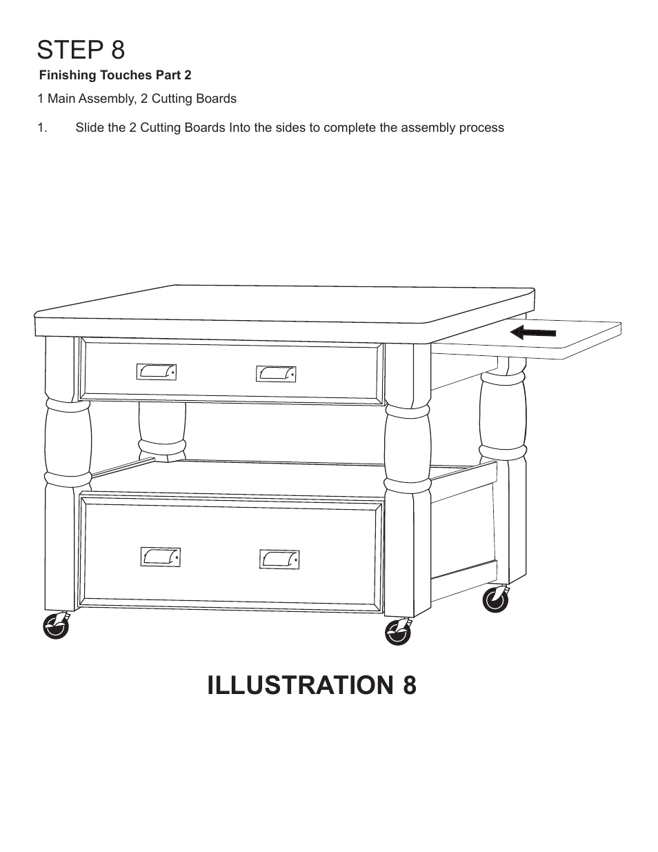 Step 8, Illustration 8 | Catskill Craftsmen 1429 User Manual | Page 13 / 14