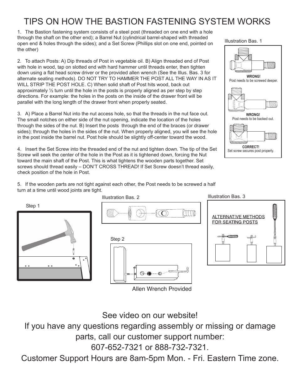 Tips on how the bastion fastening system works | Catskill Craftsmen 1429 User Manual | Page 5 / 14