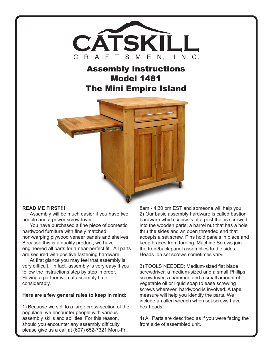 Catskill Craftsmen 1481 User Manual | 16 pages