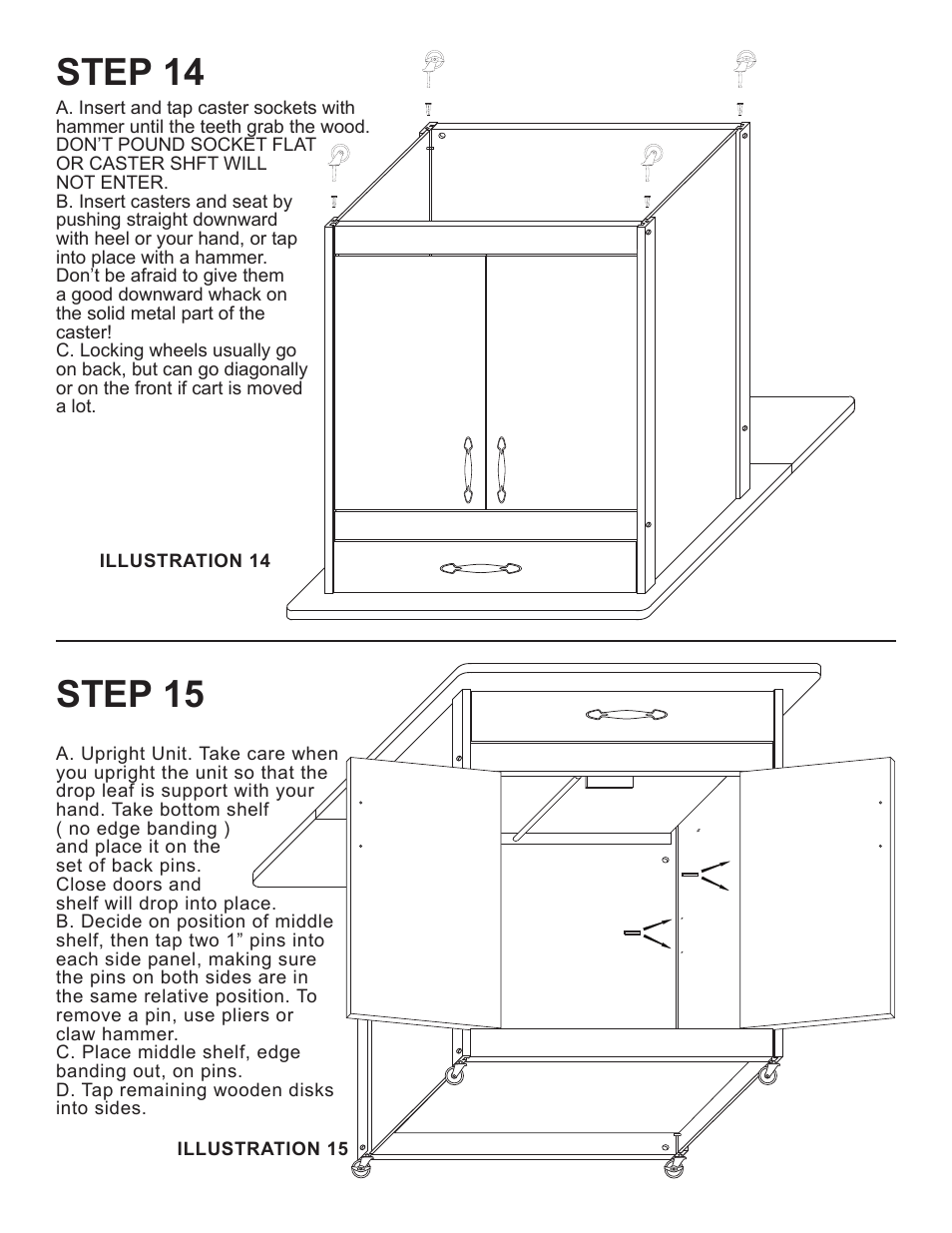 Step 14, Step 15 | Catskill Craftsmen 1533 User Manual | Page 11 / 12