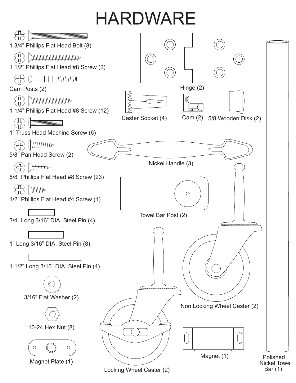 Hardware | Catskill Craftsmen 1533 User Manual | Page 3 / 12
