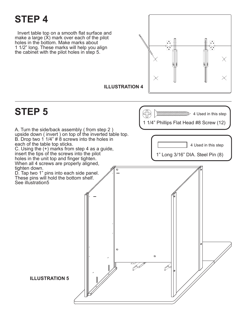 Step 4, Step 5 | Catskill Craftsmen 1533 User Manual | Page 5 / 12