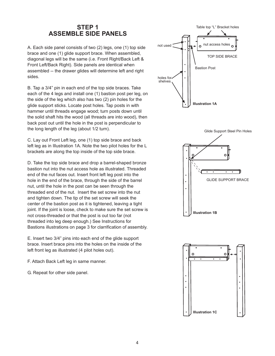 Step 1 assemble side panels | Catskill Craftsmen 1448 User Manual | Page 5 / 14