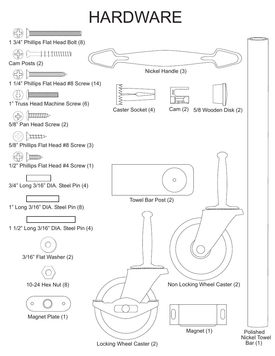 Hardware | Catskill Craftsmen 1536 User Manual | Page 3 / 12