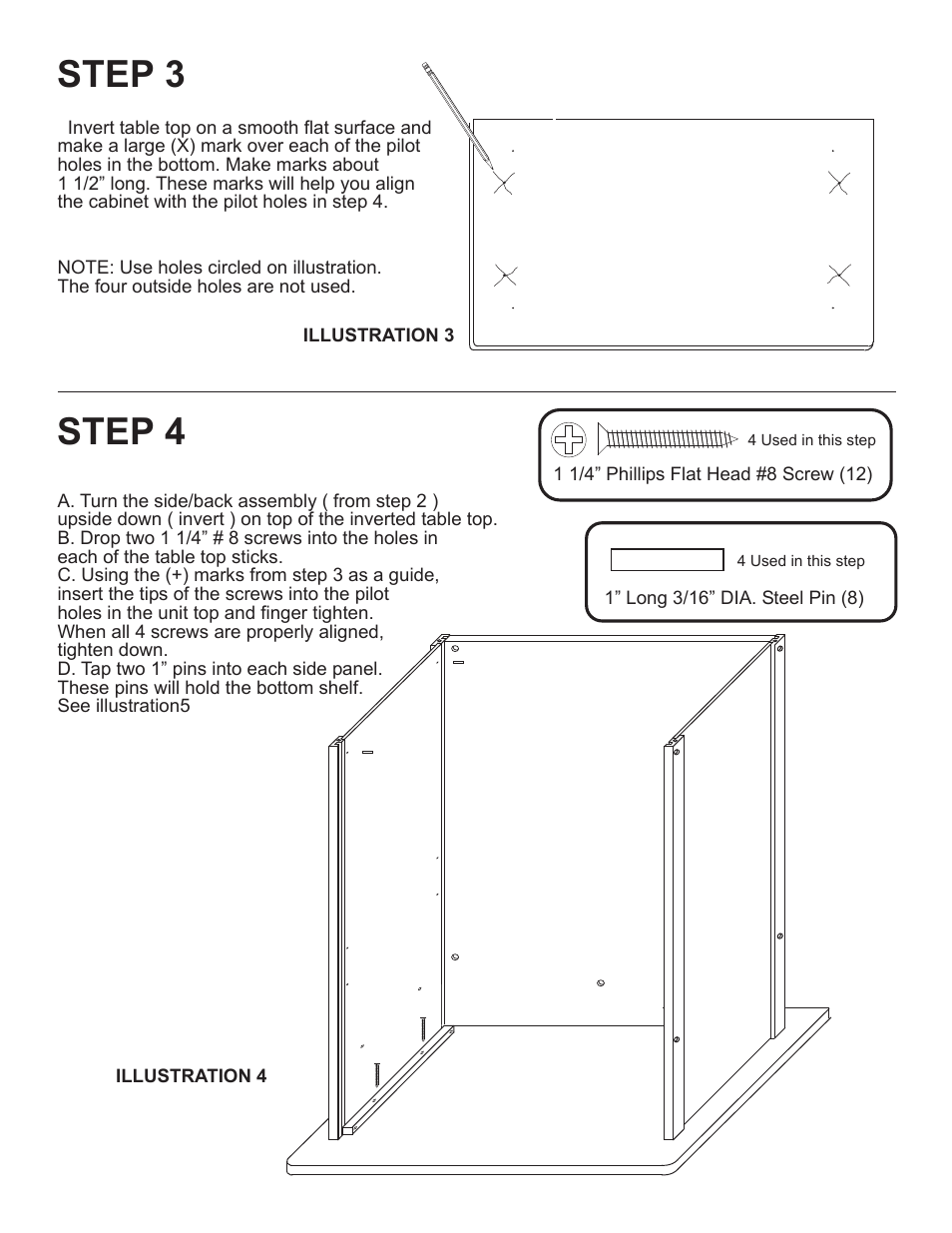 Step 3, Step 4 | Catskill Craftsmen 1536 User Manual | Page 5 / 12