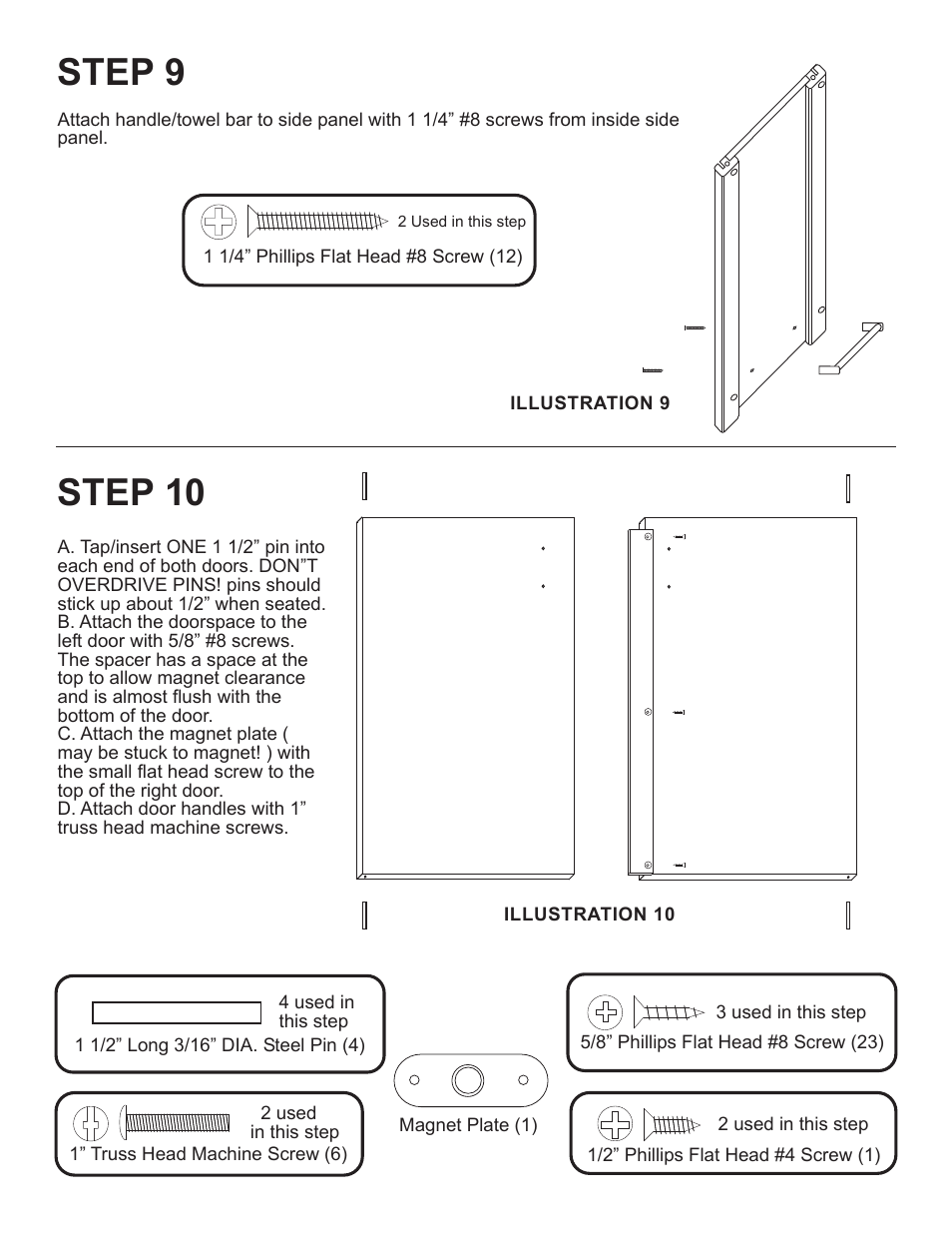 Step 9, Step 10 | Catskill Craftsmen 1536 User Manual | Page 9 / 12