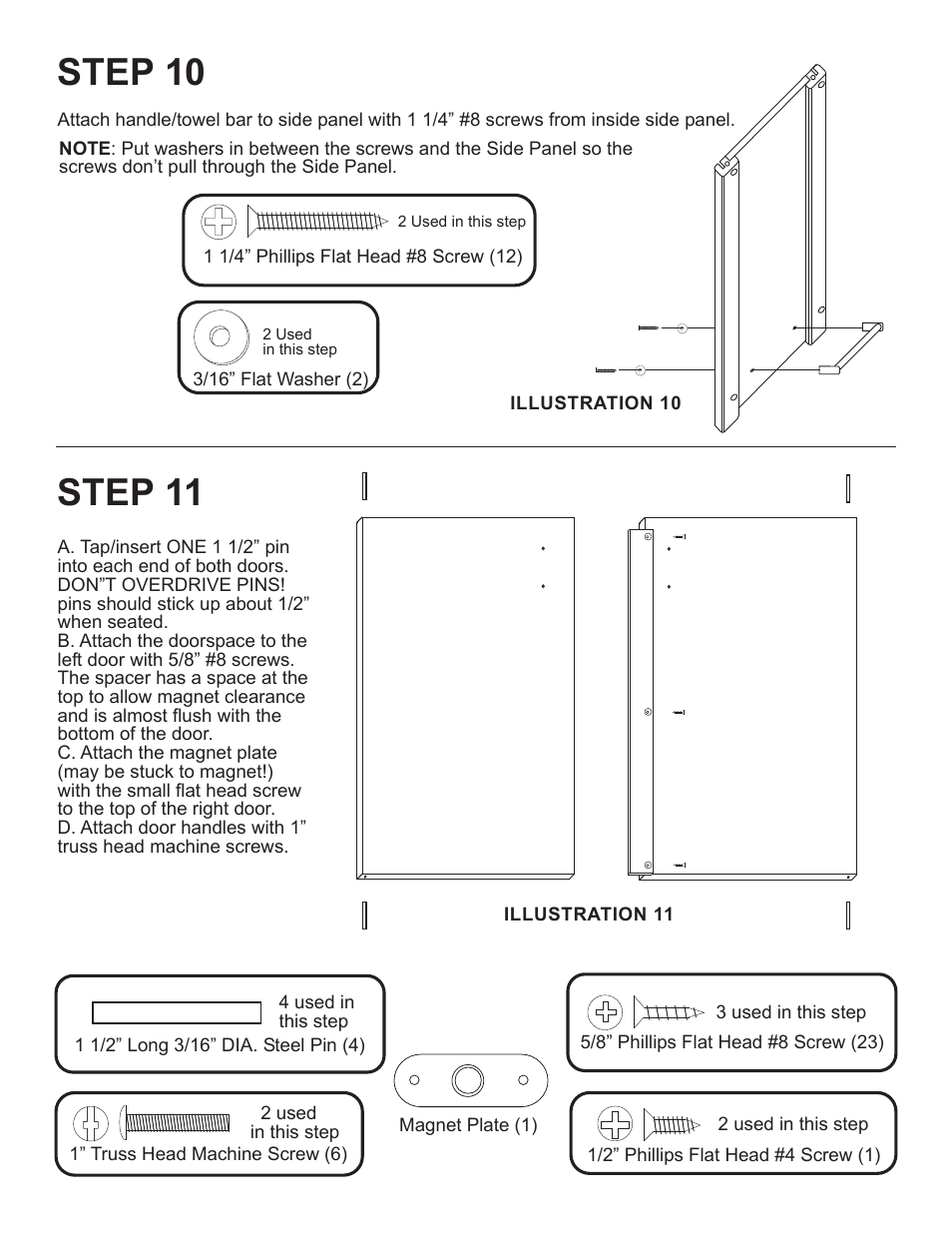 Step 10, Step 11 | Catskill Craftsmen 1537 User Manual | Page 10 / 13