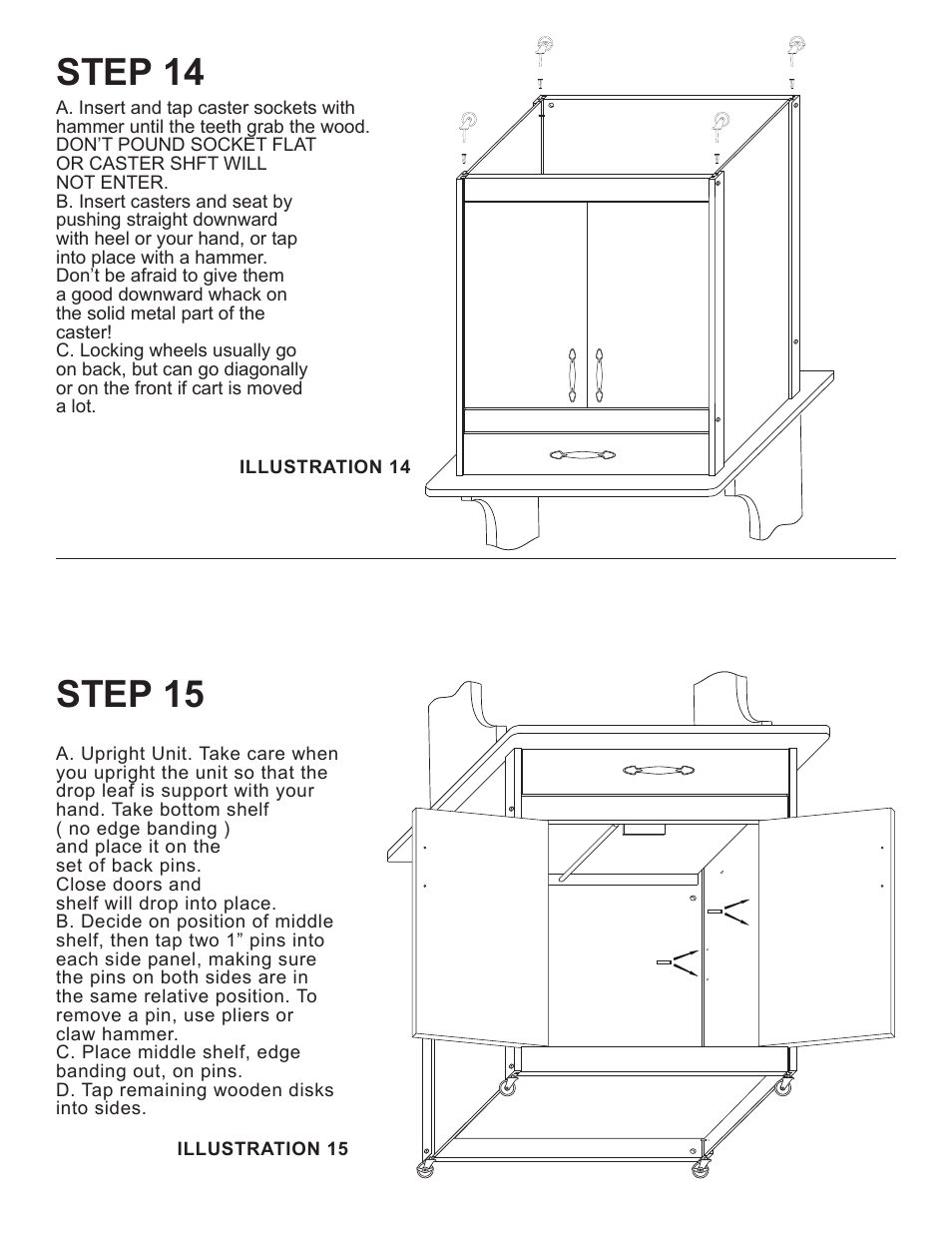 Step 14, Step 15 | Catskill Craftsmen 1537 User Manual | Page 12 / 13