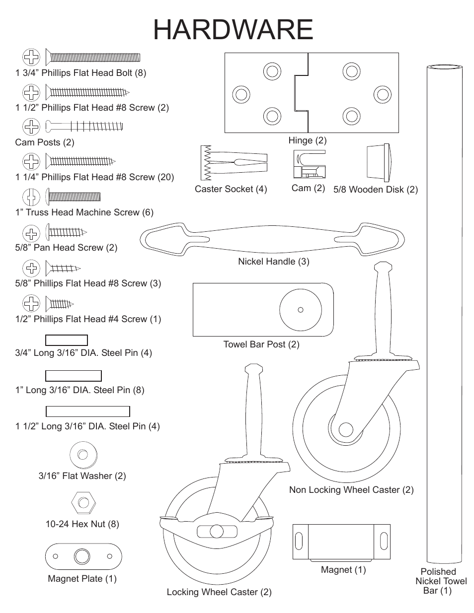 Hardware | Catskill Craftsmen 1537 User Manual | Page 3 / 13