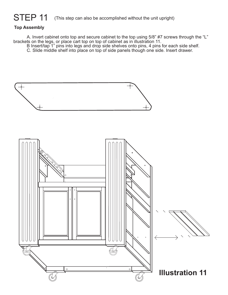 Step 11, Illustration 11 | Catskill Craftsmen 1544 User Manual | Page 11 / 14