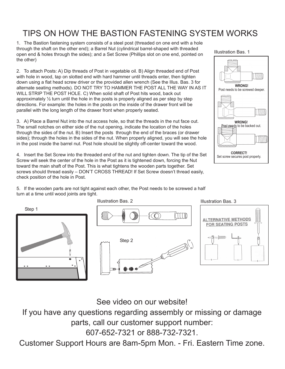 Tips on how the bastion fastening system works | Catskill Craftsmen 1544 User Manual | Page 14 / 14