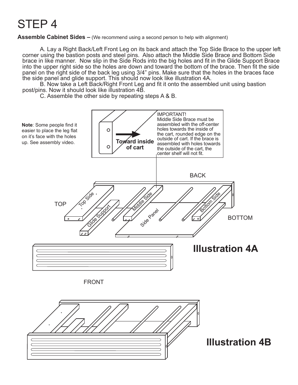 Step 4, Illustration 4a illustration 4b | Catskill Craftsmen 1544 User Manual | Page 6 / 14