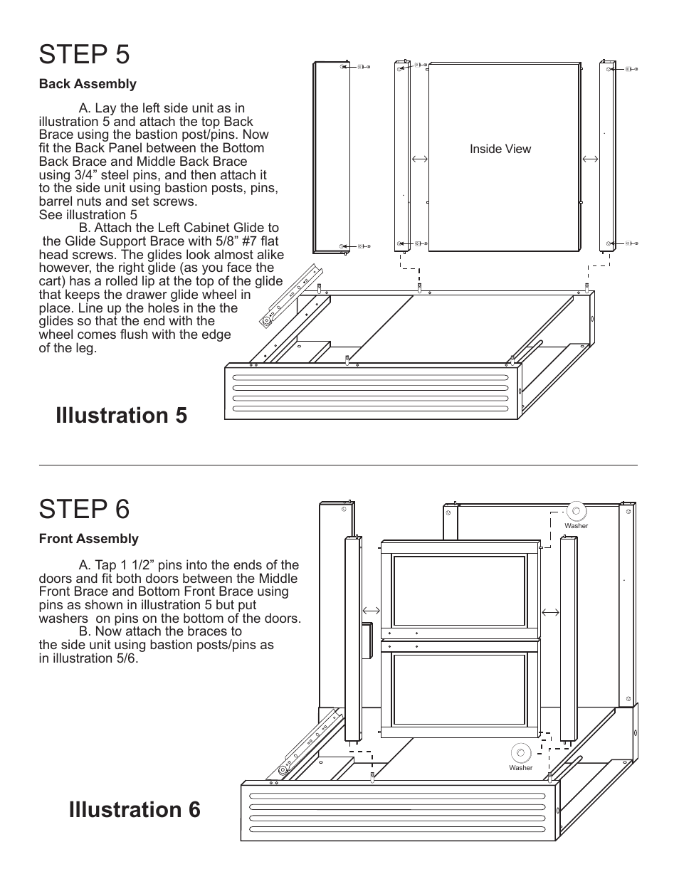 Step 5, Step 6, Illustration 5 | Illustration 6 | Catskill Craftsmen 1544 User Manual | Page 7 / 14