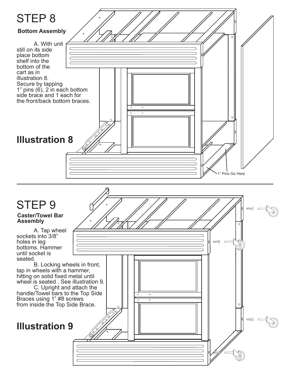 Step 8, Step 9, Illustration 8 | Illustration 9 | Catskill Craftsmen 1544 User Manual | Page 9 / 14