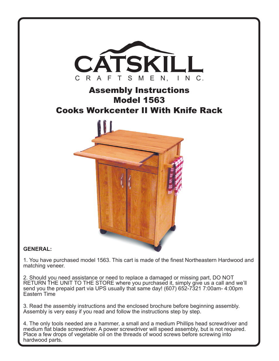 Catskill Craftsmen 1563 User Manual | 12 pages