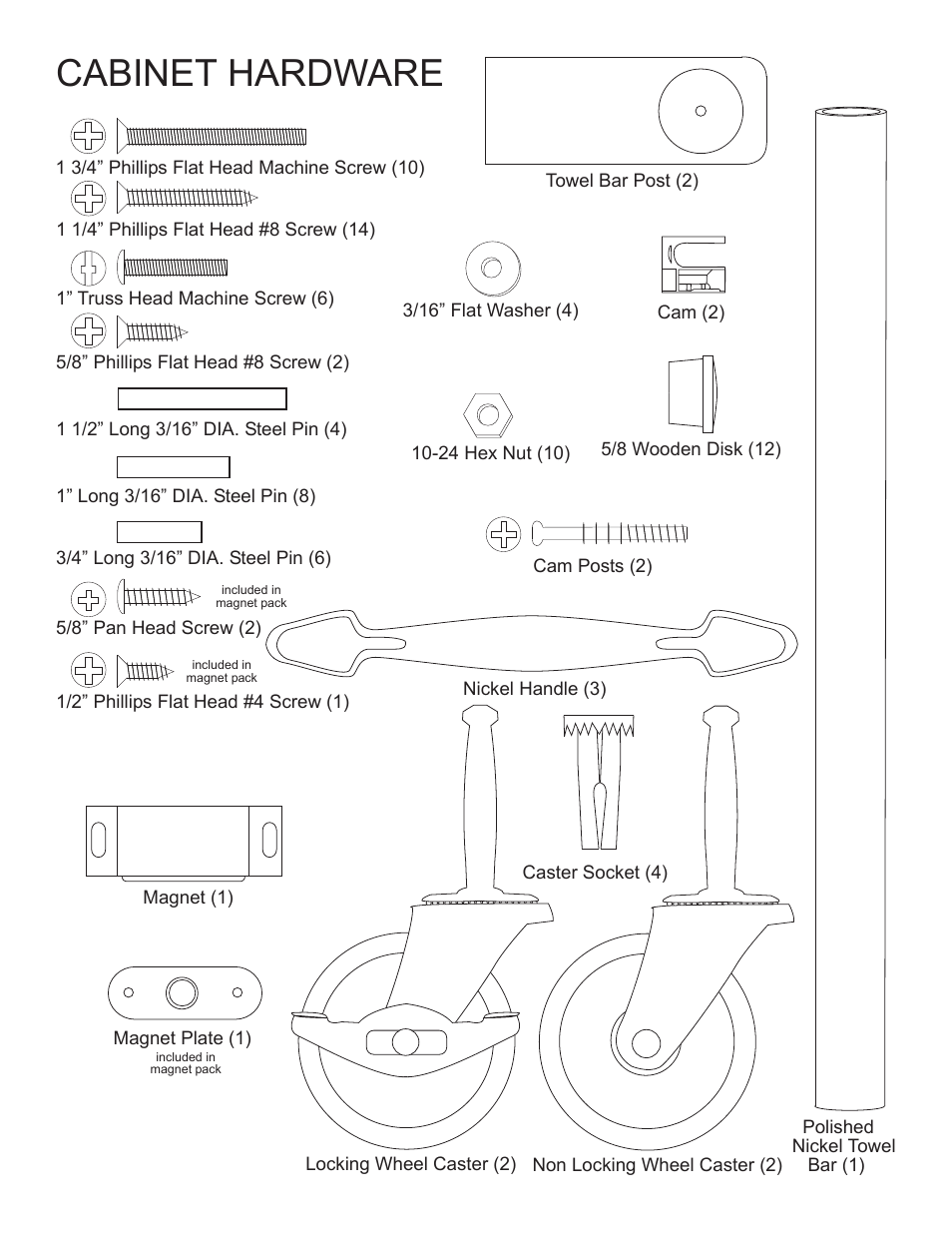 Cabinet hardware | Catskill Craftsmen 1575 User Manual | Page 3 / 13