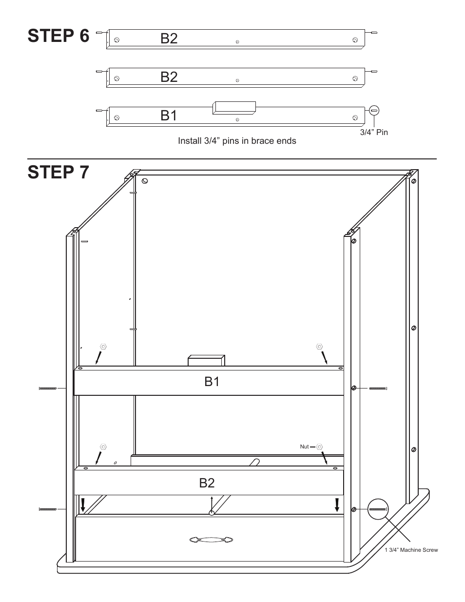 Step 6, Step 7, B1 b2 | Catskill Craftsmen 1575 User Manual | Page 8 / 13