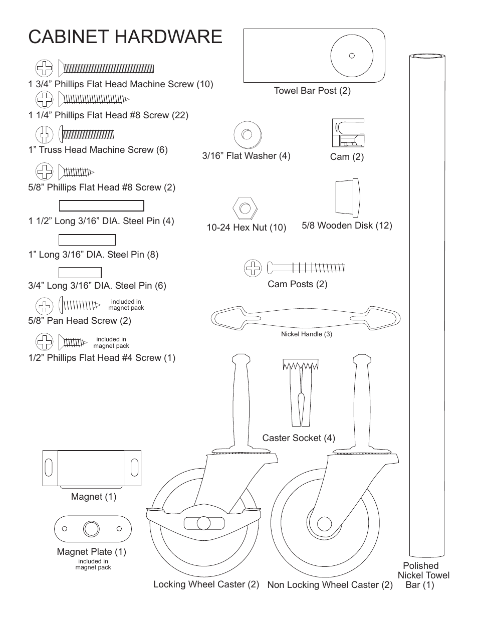 Cabinet hardware | Catskill Craftsmen 1576 User Manual | Page 3 / 14