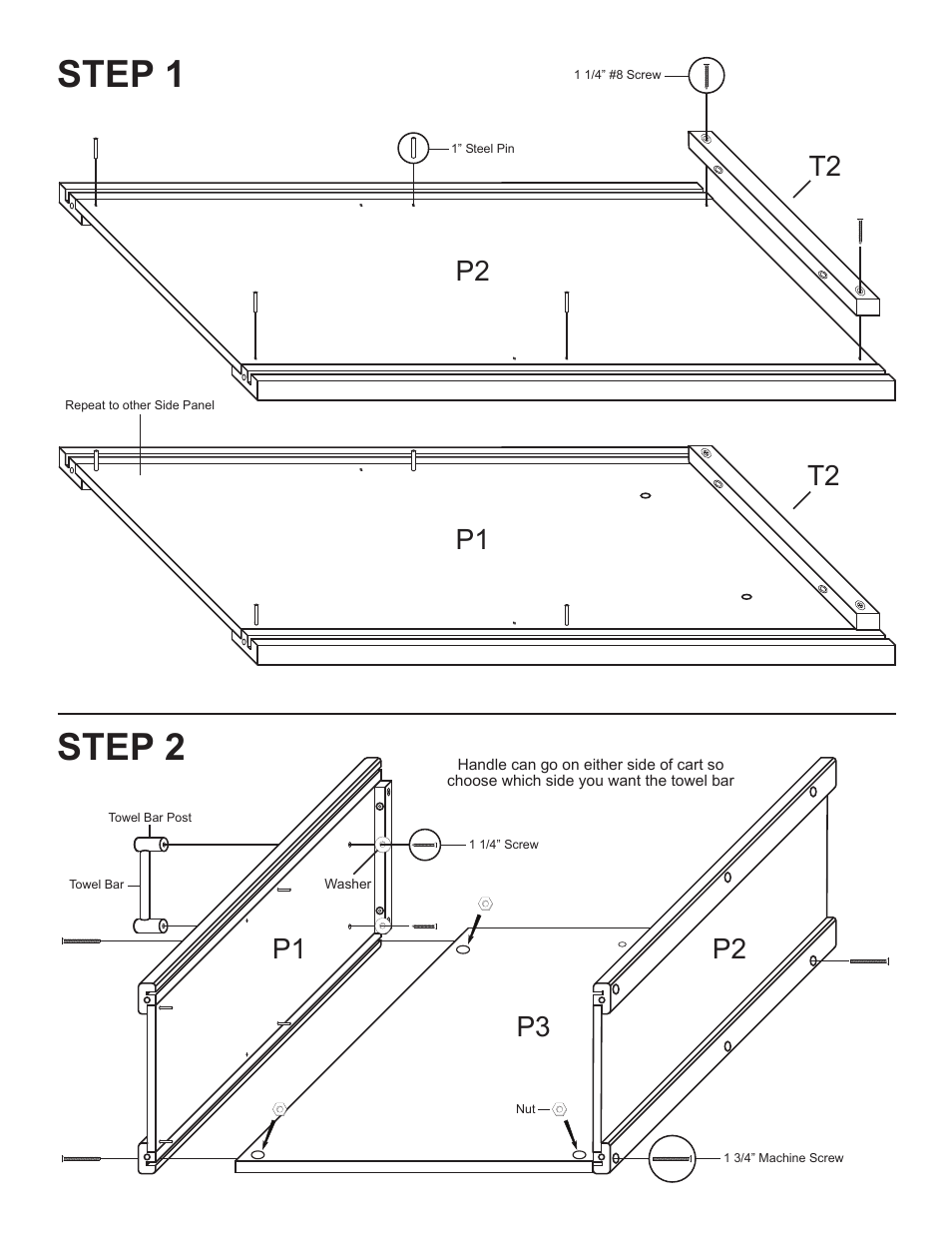 Step 1, Step 2 | Catskill Craftsmen 1576 User Manual | Page 5 / 14