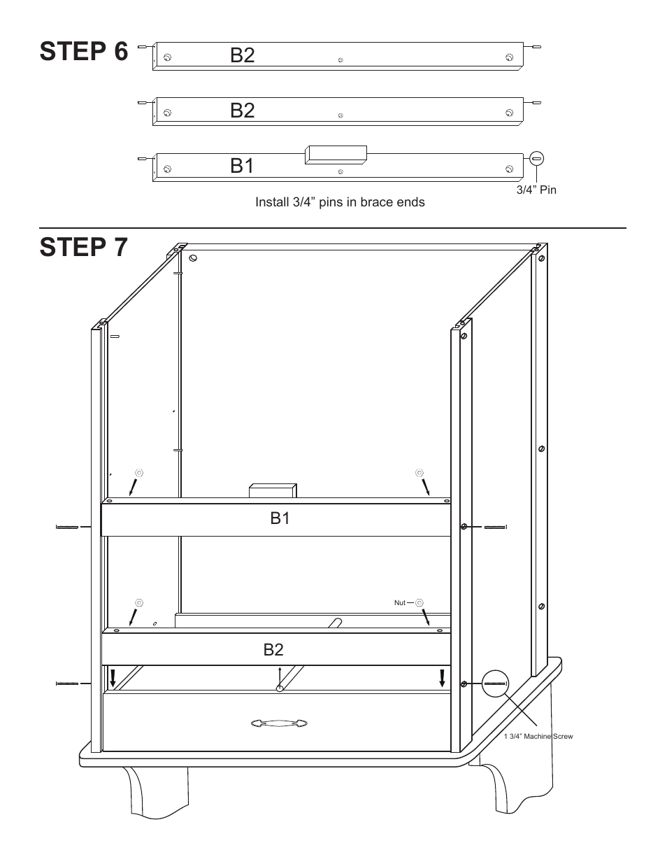 Step 6, Step 7, B1 b2 | Catskill Craftsmen 1576 User Manual | Page 9 / 14