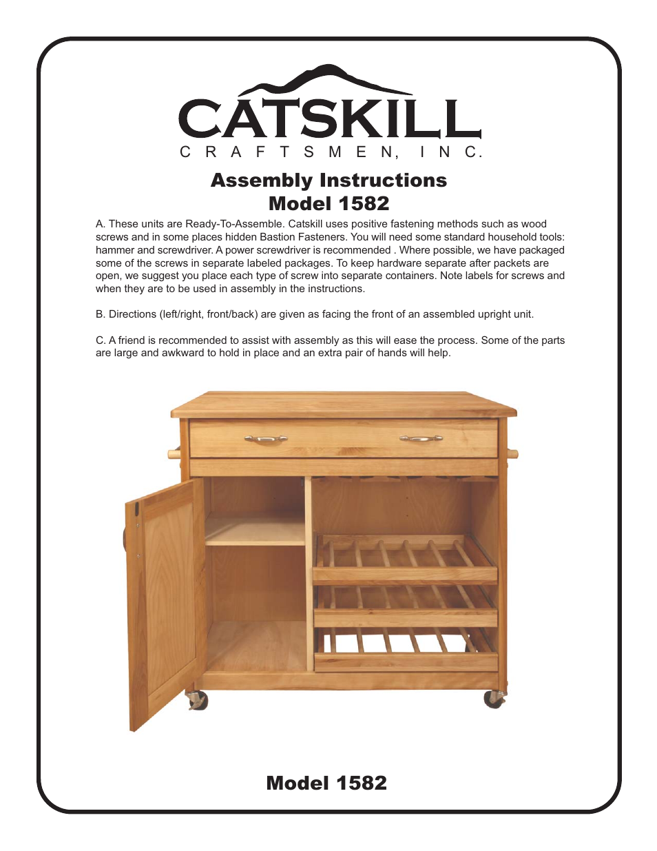 Catskill Craftsmen 1582 User Manual | 17 pages