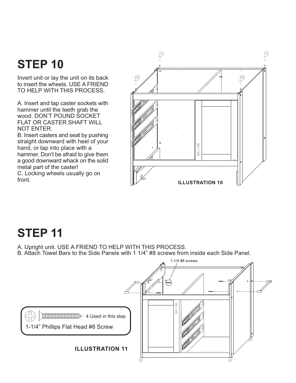 Step 10, Step 11 | Catskill Craftsmen 1582 User Manual | Page 13 / 17