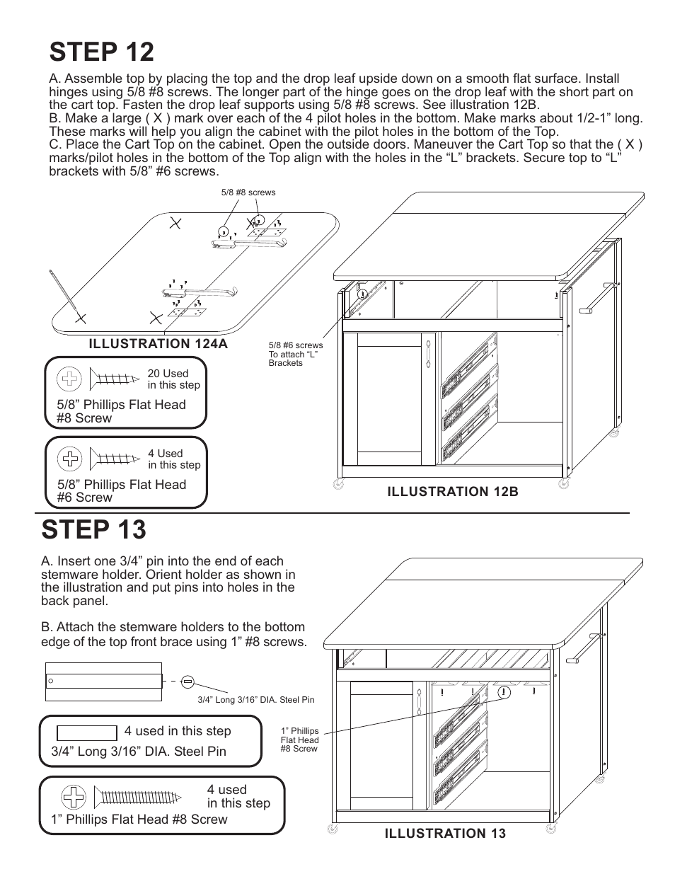 Step 12, Step 13 | Catskill Craftsmen 1582 User Manual | Page 14 / 17