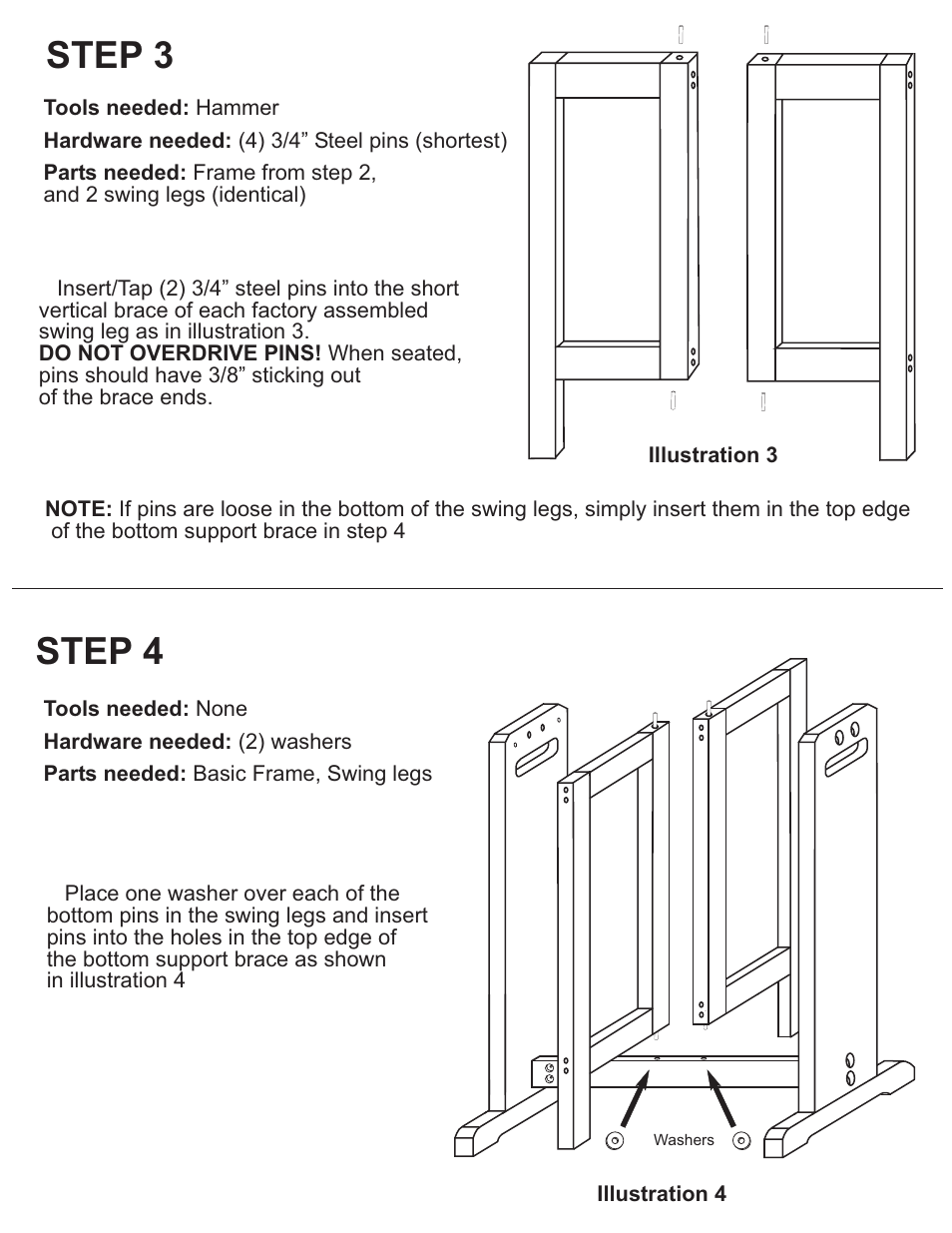 Step 3, Step 4 | Catskill Craftsmen 1622 User Manual | Page 4 / 7
