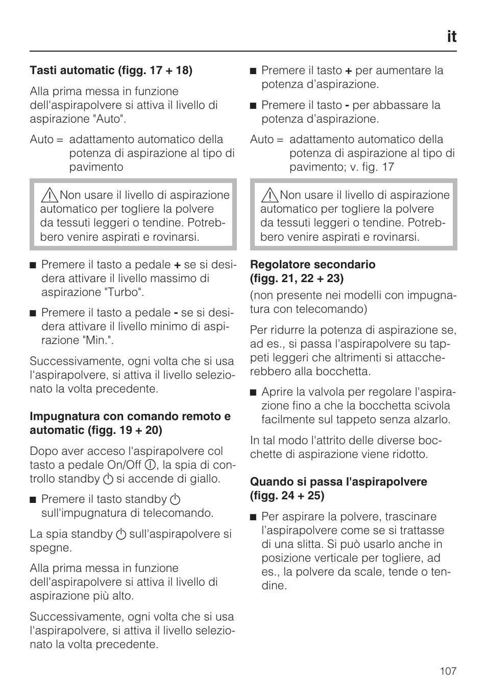 Miele HS15 User Manual | Page 107 / 124