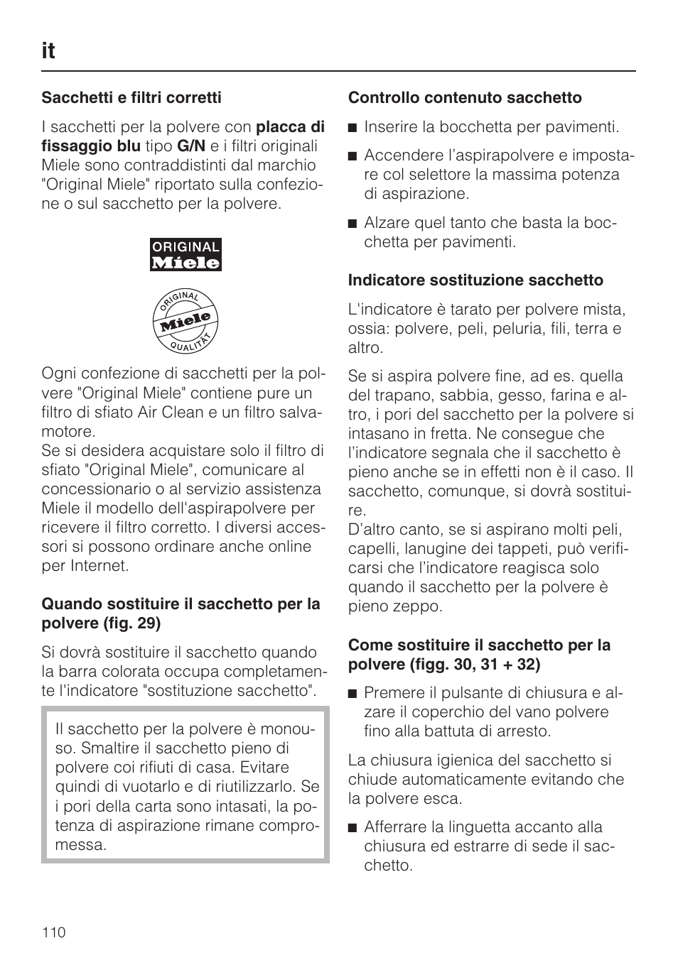 Miele HS15 User Manual | Page 110 / 124