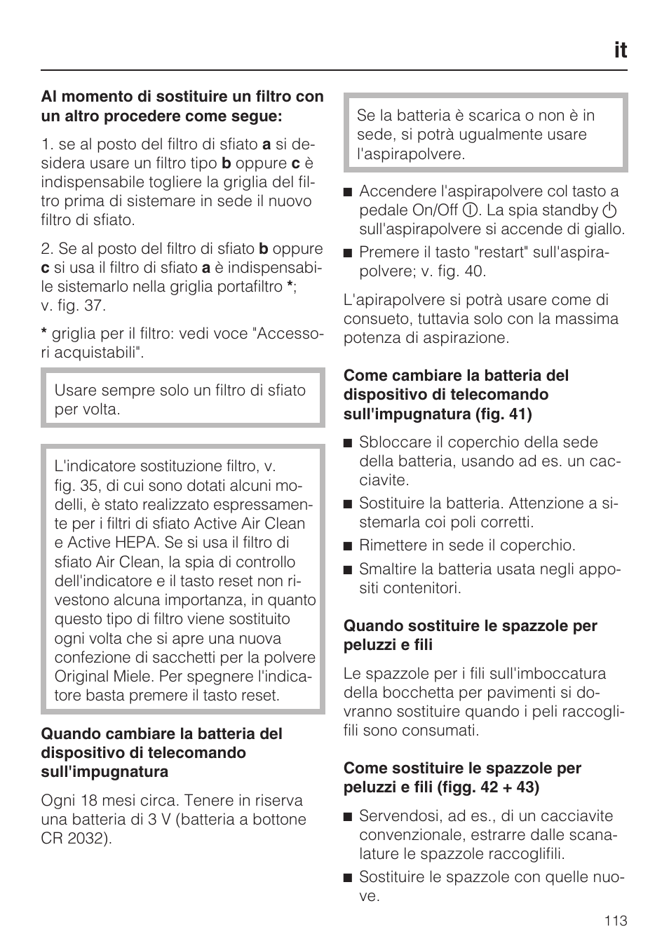 Miele HS15 User Manual | Page 113 / 124